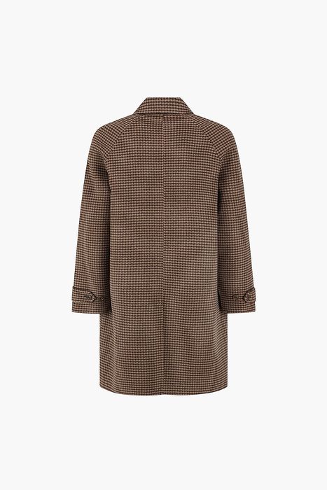 GRAIG 울 체크 레글런 발마칸 롱 코트 BEF312202